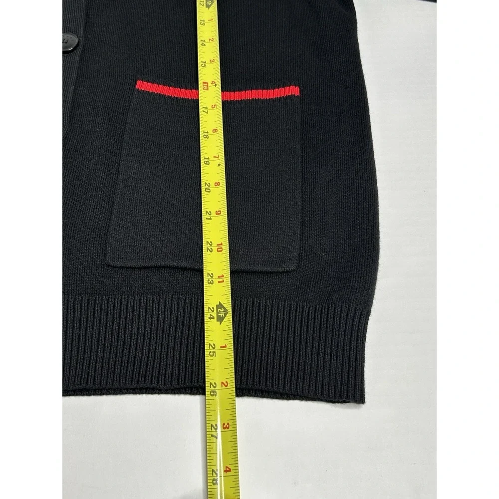 HARDY HARDY Women's Cardigan  Medium Black Red White Panda Bedazzled + Graphic